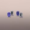 Tanzanite earring studs
