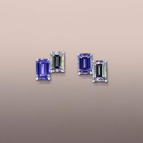 Tanzanite earring studs