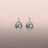 Pistachio-Grey Tahitian Pearl Drops