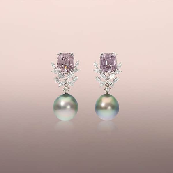Pistachio-Grey Tahitian Pearl Drops