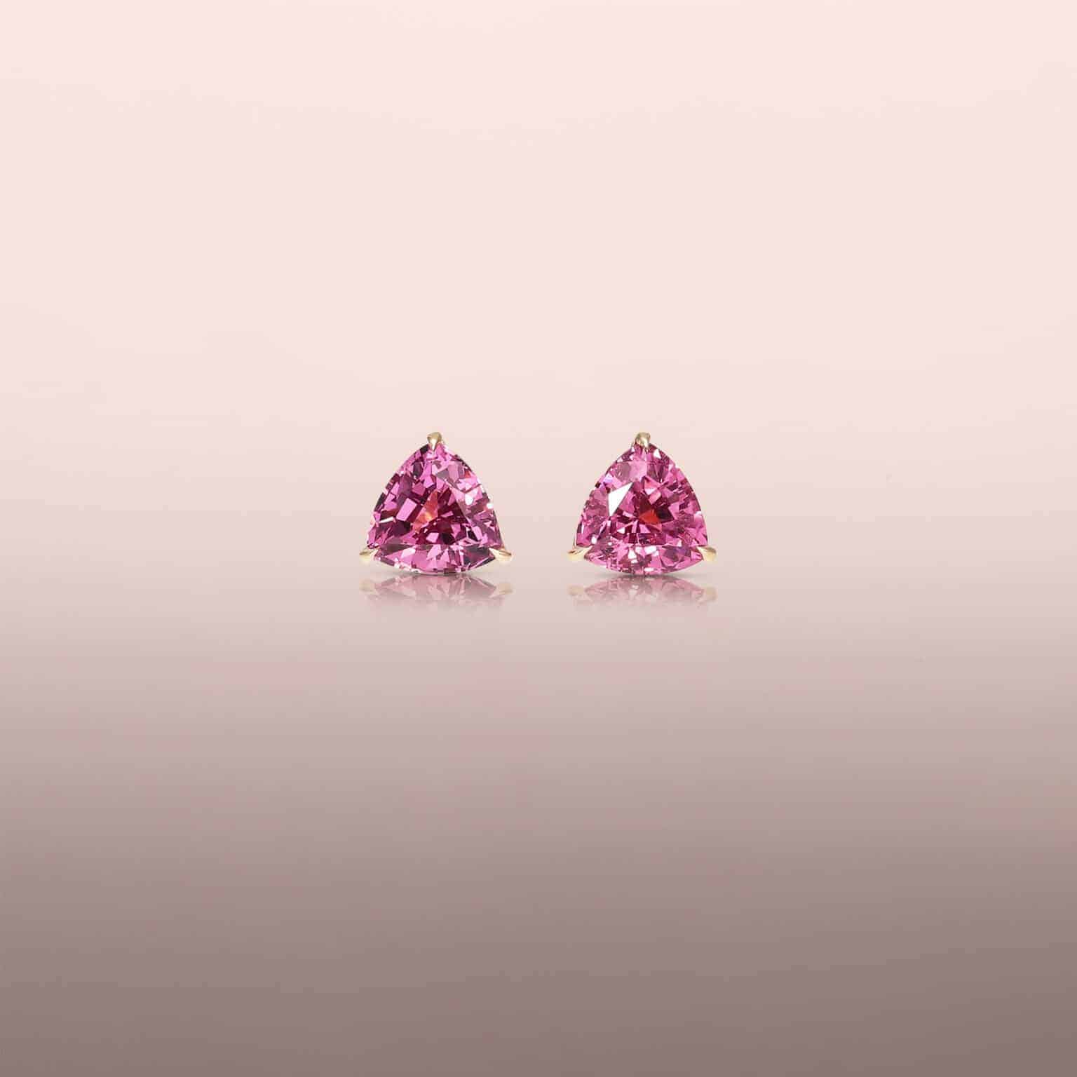 Malaia Garnet Trillion Earring Studs