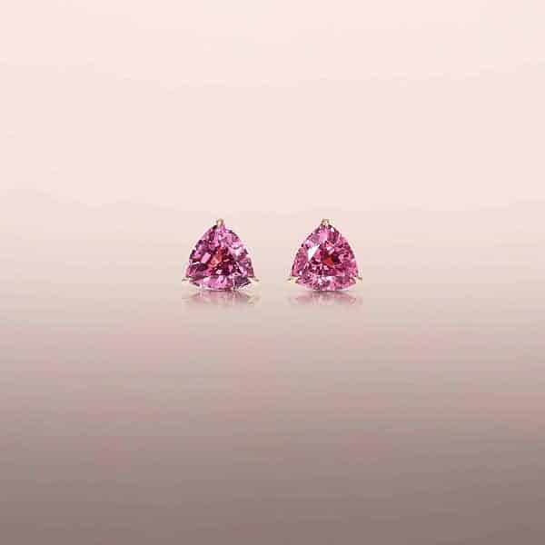 Malaia Garnet Trillion Earring Studs