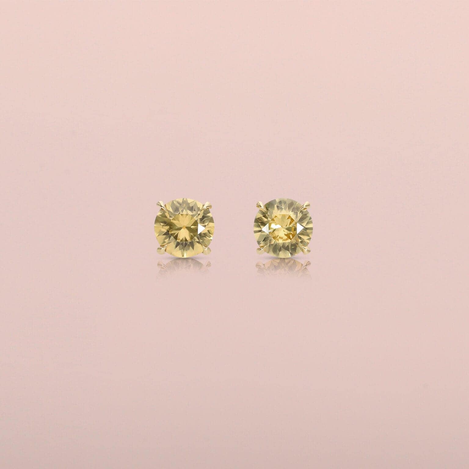 Yellow Zircon studs