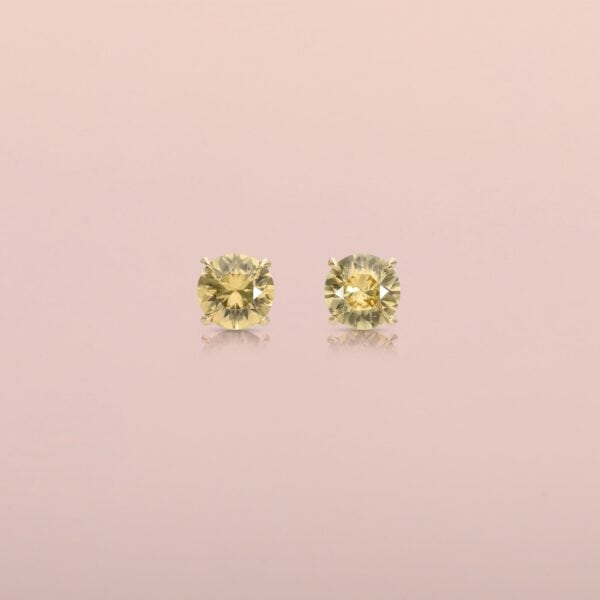 Yellow Zircon studs