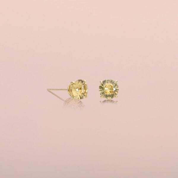 Yellow Zircon studs