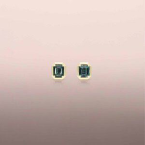 green sapphire earring studs