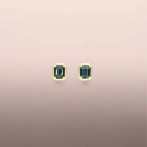 green sapphire earring studs