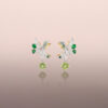 Tousled Sapphire and Tourmaline Earrings