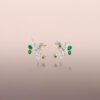 Tousled Sapphire and Tourmaline Earrings