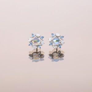 Galaxy Earring Jackets with Aquamarines and Diamonds