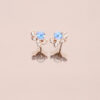 Rose gold diamond earring jackets