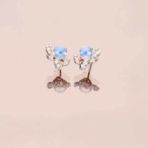 Rose gold diamond earring jackets