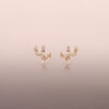 Rose gold diamond earring jackets