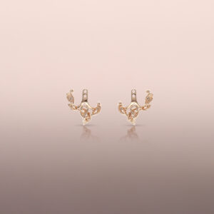 Rose gold diamond earring jackets