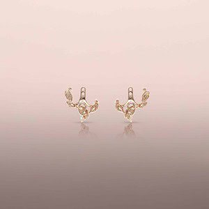 Rose gold diamond earring jackets