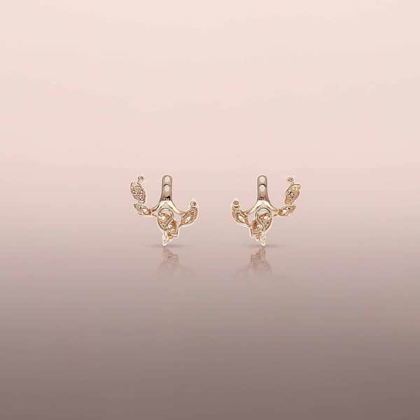 Rose gold diamond earring jackets