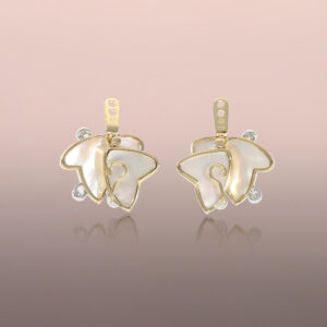 Mother-of-Pearl butterfly earring jackets