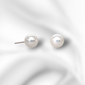akoya pearl studs Akoya Pearls in White Gold