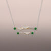 Tsavorite and Mother-of-Pearl Botanical Necklace