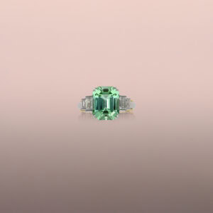 Mint Tourmaline Rope Ring