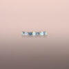 Opal and Aquamarine stack rings