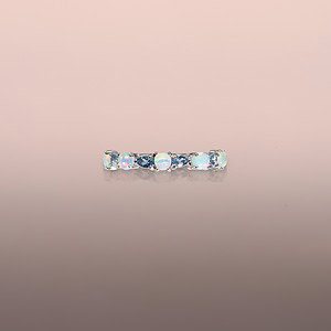 Opal and Aquamarine stack rings