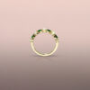 Red Opal and Tsavorite Stack Rings