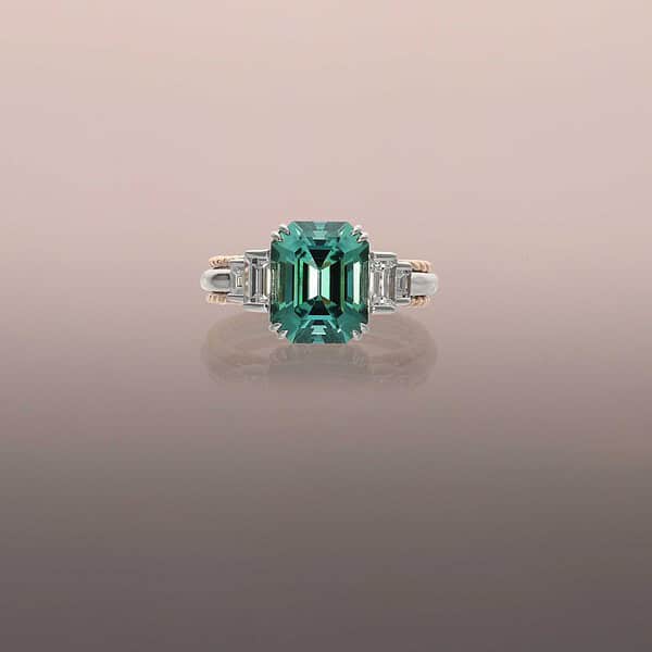 Lagoon Tourmaline Rope Ring