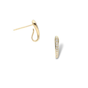 J-Hoop Earrings in Yellow Gold