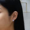 Lavender Spinel Stud Earrings