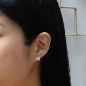 Lavender Spinel Stud Earrings