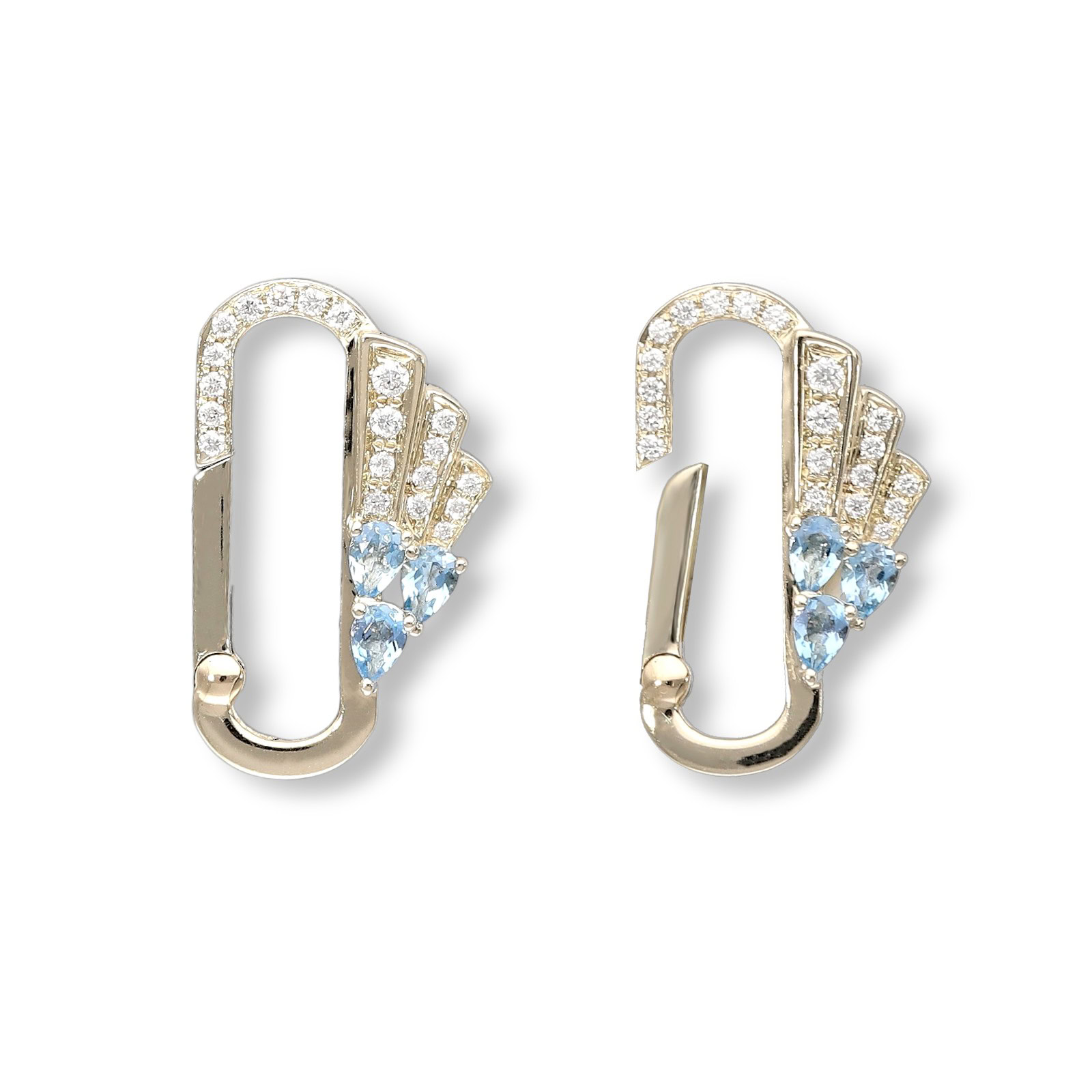 Aquamarine open-carabiner