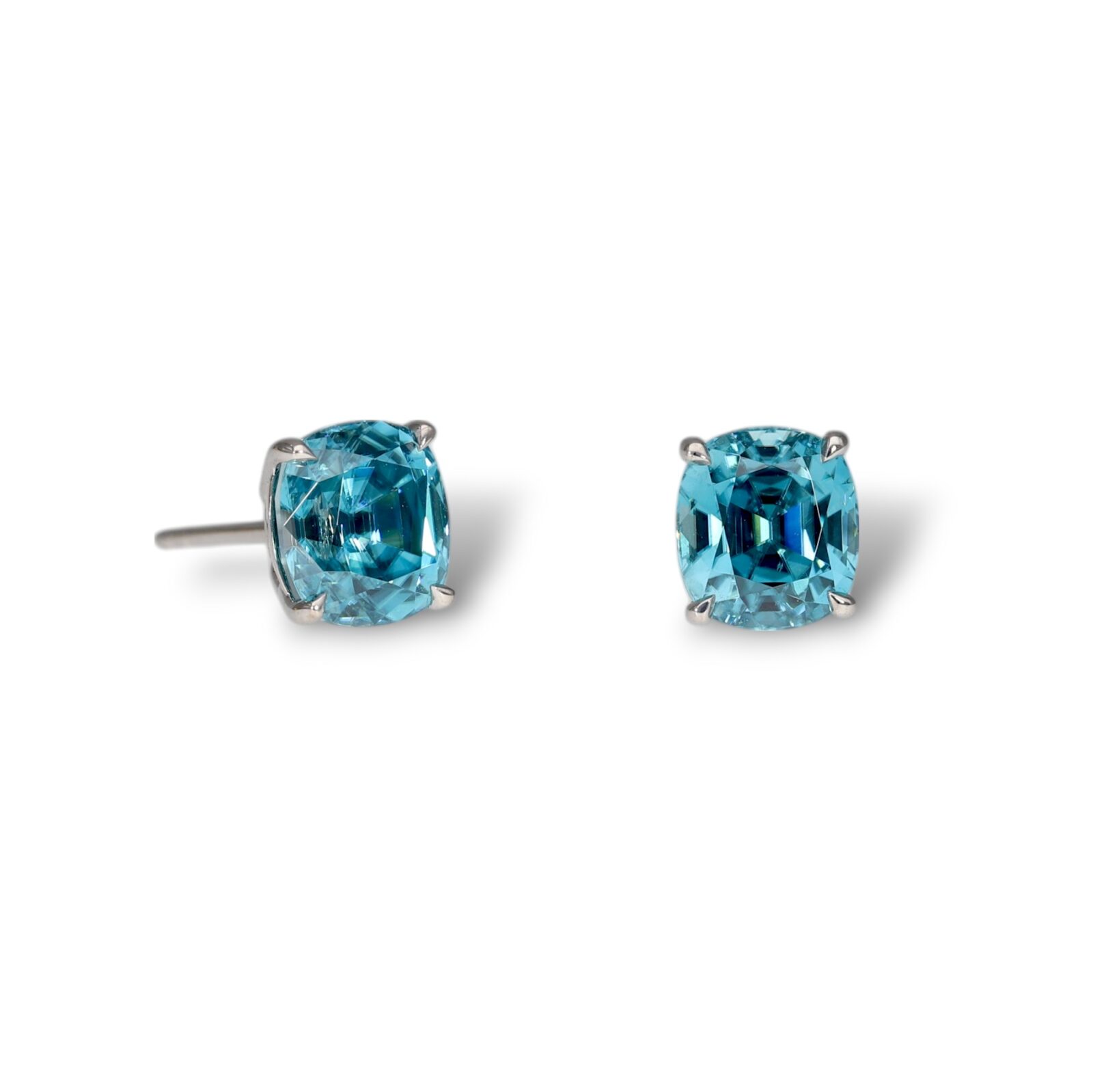 blue zircon studs