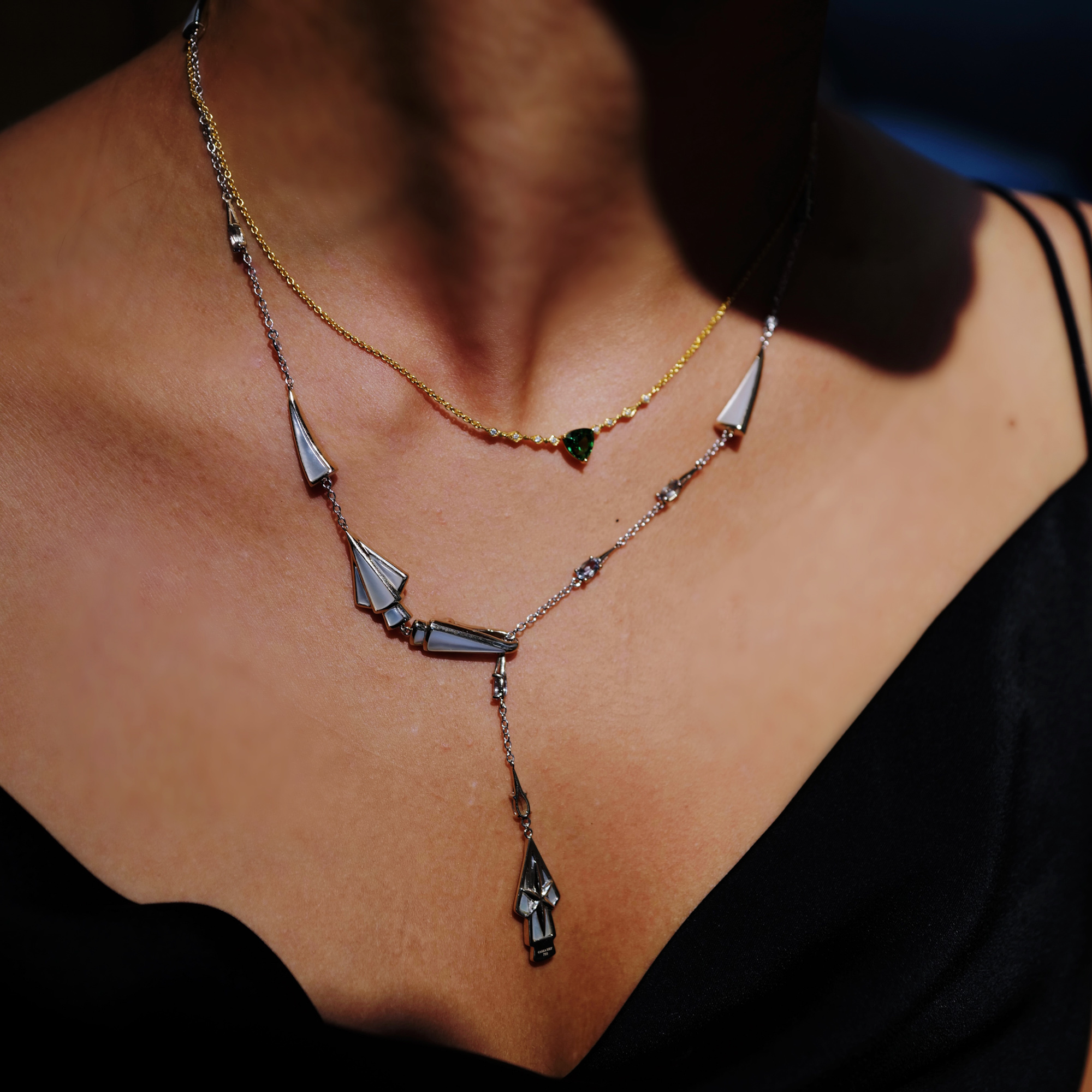 Have fun with necklace layering!