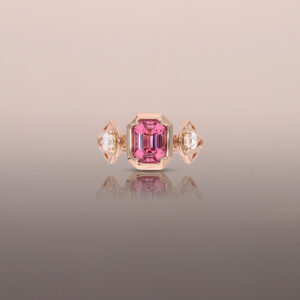 Pink Spinel Ring in Rose Gold