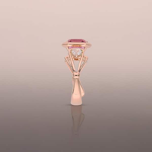 Pink Spinel Ring in Rose Gold