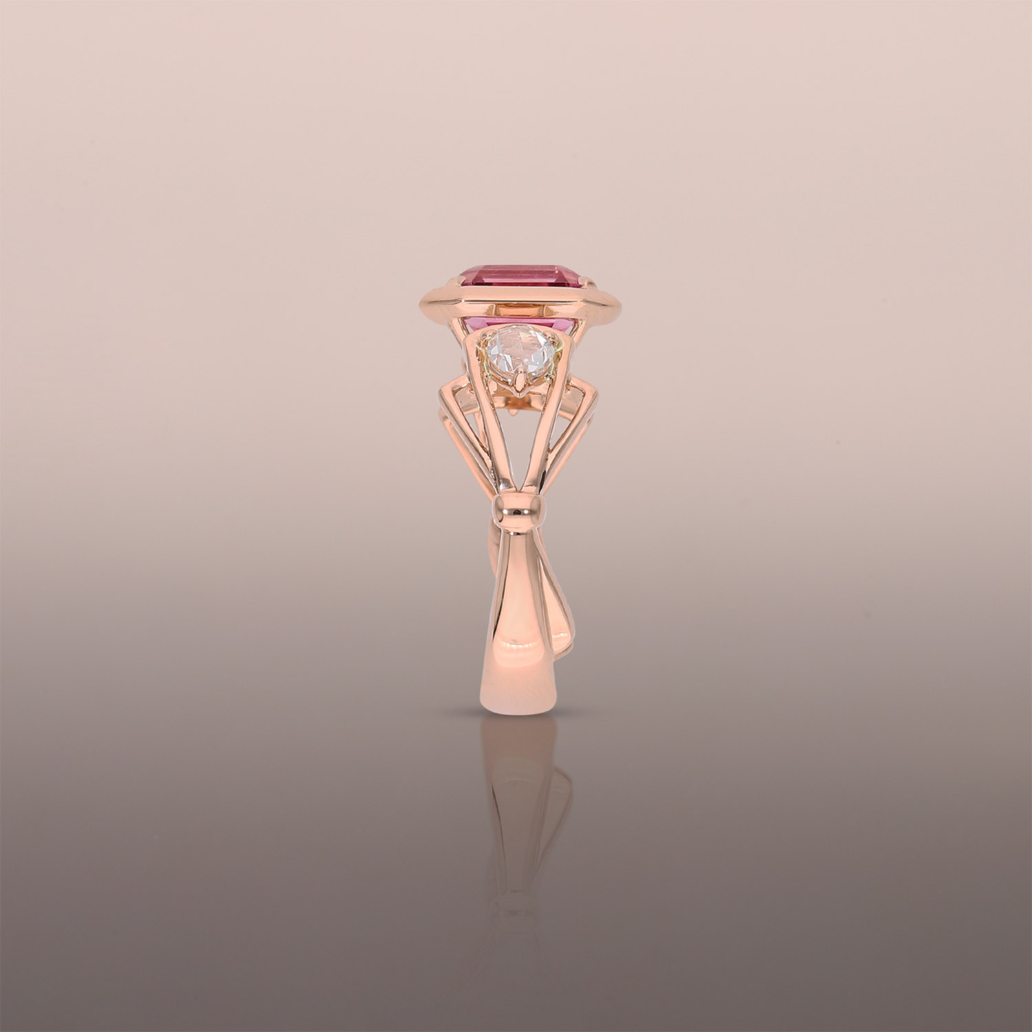 Pink Spinel Ring in Rose Gold