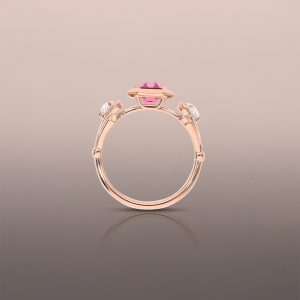 Pink Spinel Ring in Rose Gold