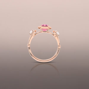 Pink Spinel Ring in Rose Gold