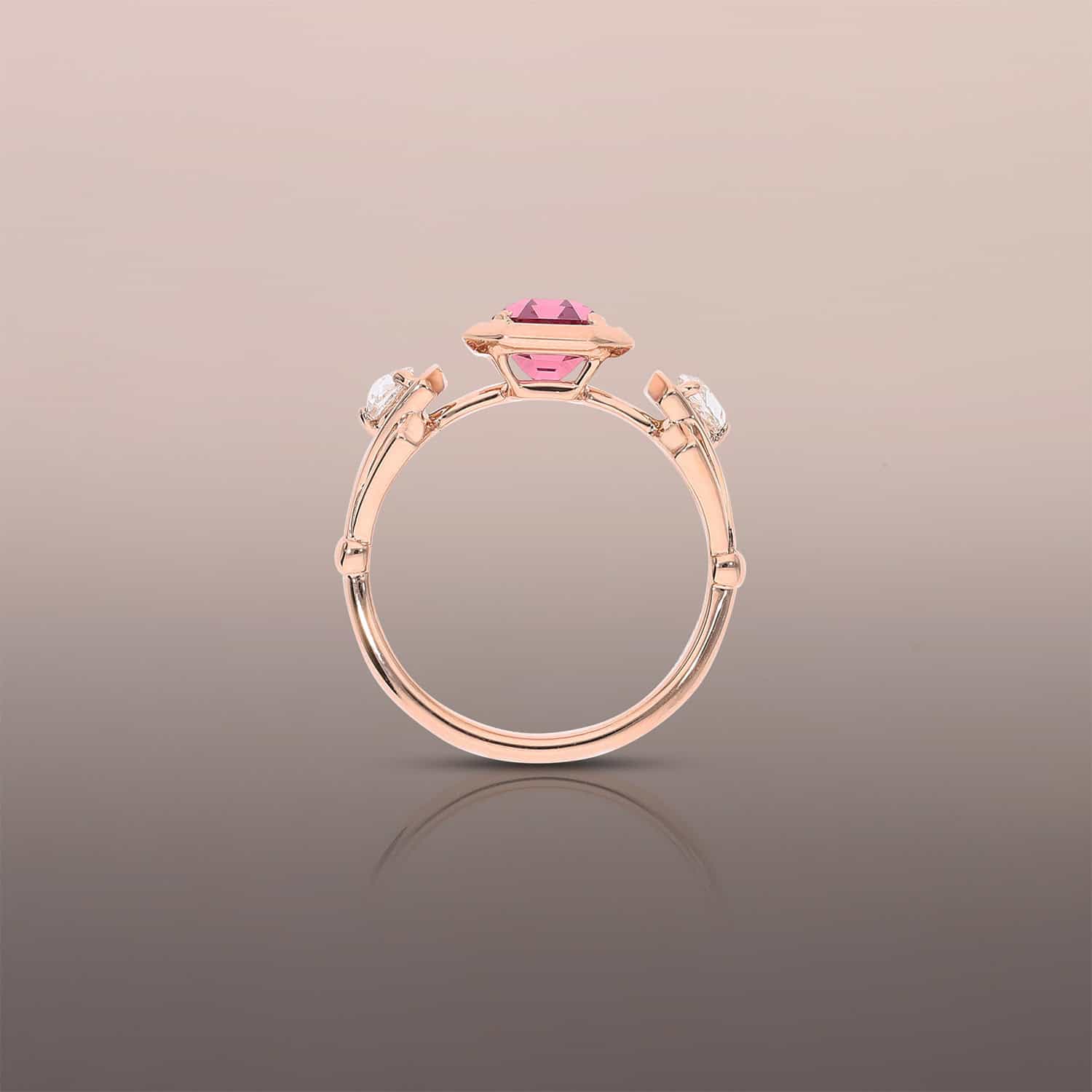 Pink Spinel Ring in Rose Gold