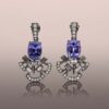 Tanzanite Earrings with Diamonds