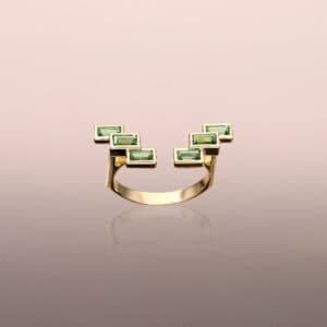 Tsavorite Stepped Jacket Ring