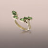 Tsavorite jacket ring