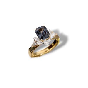 Grey Spinel Octagonal Ring