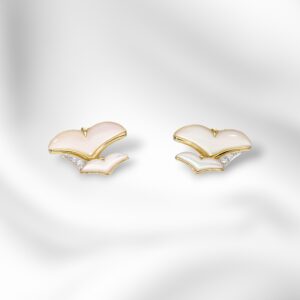 Seagull Earrings Mother-of-Pearl Studs