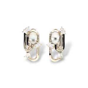 burmese moonstone and diamond earrings Burmese neon earrings Singapore crafted by bespoke jeweller featuring fine gemstone artistry