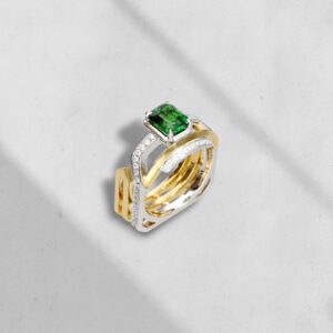 tsavorite square ring Tsavorite Square Ring