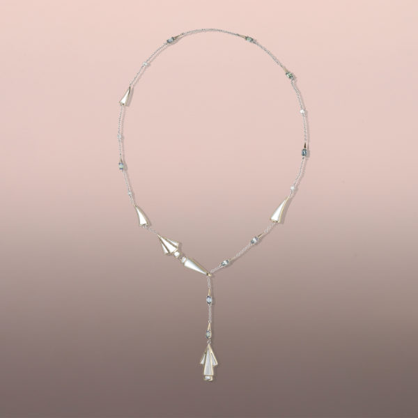 Angel Necklace with Mother-of-Pearl and Tanzanites