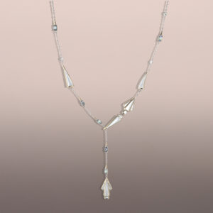 Angel Necklace with Mother-of-Pearl and Tanzanites