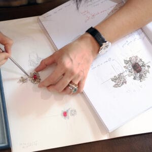 Wild Flower Mahenge Spinel Ring drawings